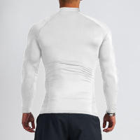 Camiseta De Compresión Con Cuello Alto Para Hombre Manga Larga Ropa De Gimnasio Otoño Talla Fija Camiseta Deportiva Secado Rápido Para Fitness Y Musculación - details 6