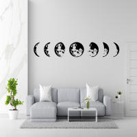 Pegatina De Pared Creativa De Luna Vinilo Arte Para Decoración De Hogar Apto Para Habitaciones De Niños Adhesivo Removible Impermeable Decoración Para Pared Sala De Estar Dormitorio - details 1