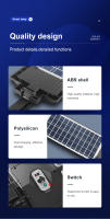 Lámpara Solar LED De Alta Potencia Para Exteriores Con Control Remoto 3 Modos Impermeable Para Jardín Y Calle Puerta De Control Solar Potente Luz Solar Exterior - details 13