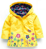 Chaqueta Infantil Impermeable Para Niños Y Niñas Estilo Casual De Otoño Con Capucha Y Manga Larga Impresión Floral Outerwear Para Niños - details 1