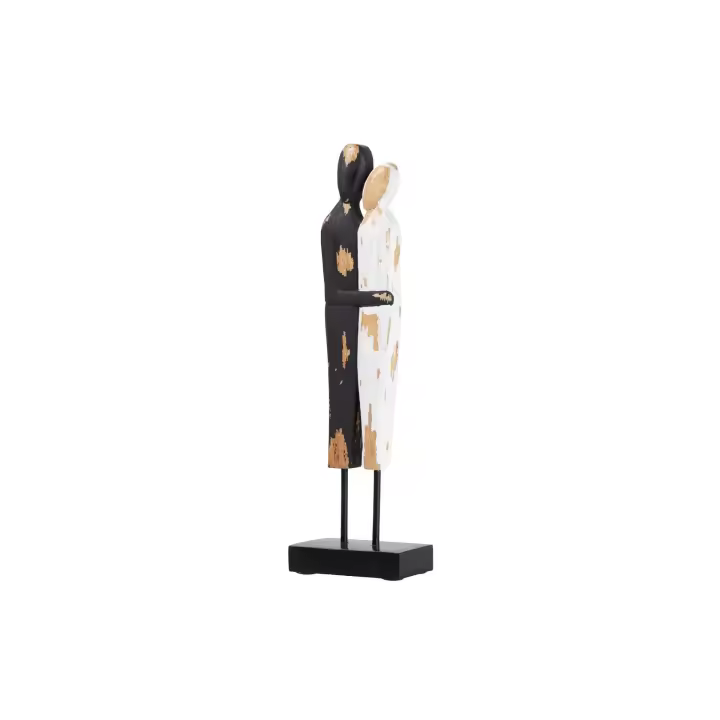 Adda Home Figura Decorativa Pareja de Metal y Madera 14x9x49 Cm - Arte y Artesanía - 1
