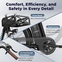 Bicicleta eléctrica de larga duración Fafrees F26, motor de 250 W, batería de 36 V 20,3 Ah, neumáticos de 26 x 1,95 pulgadas, velocidad máxima de 25 km/h, alcance de 140 km, SHIMANO de 7 velocidades, frenos de disco mecánicos, pantalla LCD de 2,3 pulgadas - details 9