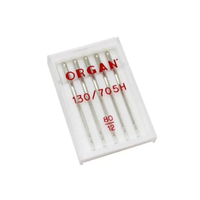Estuche 5 Agujas Universales marca Organ para Máquinas de Coser nº 80/12 Géneros Finos - 1