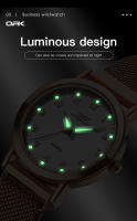 Reloj De Pulsera OPK 8115 Para Mujeres Resistente Al Agua Con Correa De Red De Acero Inoxidable Y Luz Luminosa Moda Sencilla - details 4