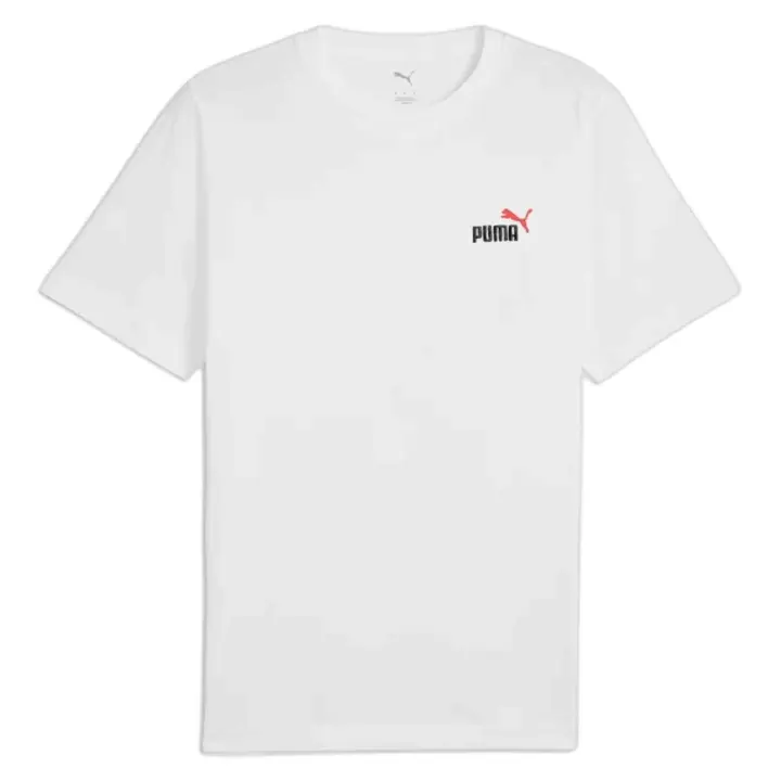 Camiseta de Manga Corta Puma Essentials 2 Small No. 1 Logo para unisex en color blanco - 1