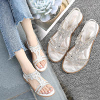 Sandalias Planas con diamantes de imitation Estilo Bohemio Zapatos de Mujer para el verano - details 1