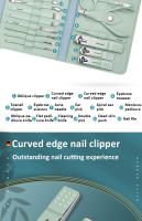 Set De Manicura Y Pedicura Profesional 16 En 1 De Alta Calidad Con Estuche Portátil De Cuero Regalo Para Hombres Kit Completo De Acero Inoxidable - details 3