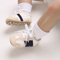 Zapatos Deportivos Infantis Color Bloqueados Antideslizantes Y Cómodos Para Caminar Suela De Goma Tallas 0-18M Hombres - details 30