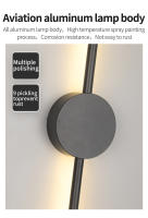Lámparas De Pared Modernas Larga LED Doradas Iluminación Interior Para Dormitorio Sala De Estar Pasillo Decoración De Hogar Forma Minimalista Incluye Bombillas - details 2