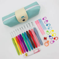 Juego De Agujas De Crochet Coloridas Con Estuche Ergonómico Para Mano Herramientas De Tejido Para Mamá Y Abuela Regalos - details 4