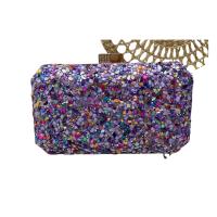 Bolso de Fiesta Lujoso de Pedrerías multicolores de una cara máxima elegancia. Medidas 20.5 x 5 x 12 cm - details 3