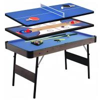 DEVESSPORT Multijuegos 5 en 1 Plegable para Juegos de Mesa, Ideal para Familias, Incluye Billar y Otros Juegos - details 2