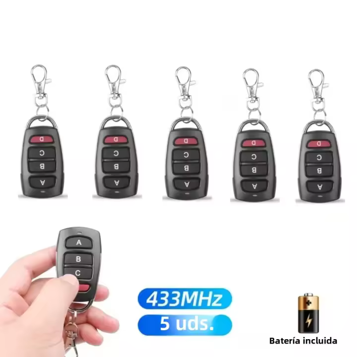Control Remoto Inalámbrico RF 433MHz Duplicador De Código Copia Para Puerta De Garaje Y Portón Universal Clonador De Llaves 10/5 Piezas - 1
