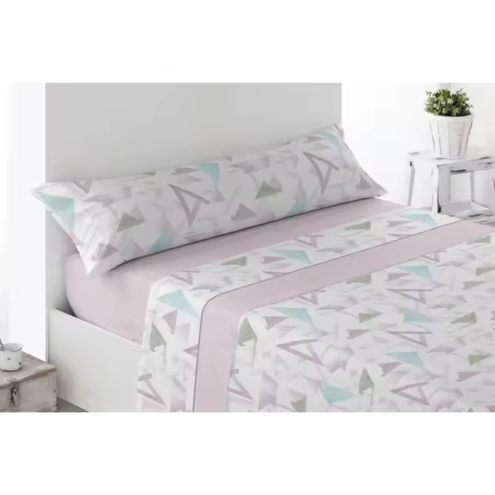 Juego de Sábana PIRINEO de invierno, 3 piezas diseño unisex estampado geométrico para camas de 90 cm 135 cm 150 cm y180 cm - 1