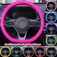 Cubierta De Guantes Para Volante Universal De Silicona Colorido Suave Decoración Automotriz DIY Accesorios Para Coche - details 3