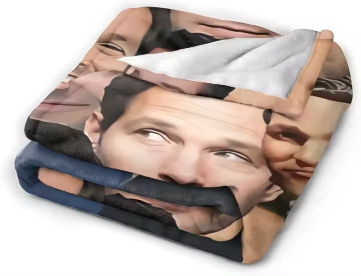 Manta de Terciopelo Cálido y Suave para Sofá de Paul Rudd Ideal para Oficina Cama en Auto Couchie Lleno de Peluche Tamaño Ajustable Para Todas las Estaciones - 1