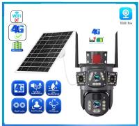 FGNS Cámara Solar 4G de Tarjeta SIM O Cámara WiFi 2.4GHz Inalámbrica, Cámara de videovigilancia PTZ de doble lente 4K y 6MP para exteriores, Cámara de Seguridad Exterior Batería Recargable, Energía Solar Audio Bidireccional, Detección de Movimient - details 0