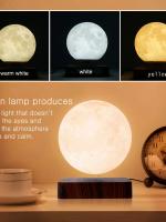 Lámpara De Mesa Flotante Lunar Levitating Con 3 Modos De Iluminación Luz Nocturna Magnética 3D Imprimido Lámpara De Mesa Para Cama - details 2