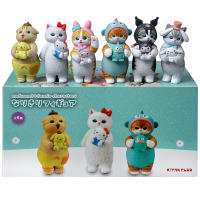 Figura De Anime Miniatura Mfusand Shark Cat Cos Sanrio En Caja Sorpresa Ornamento De Animal Fruta Juguetes Para Niños Regalo De Cumpleaños - details 0