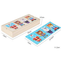 -rompecabezas de madera de Pequeño Oso para niños, juego de vestir, juguete educativo para bebés, cambia la ropa - details 10