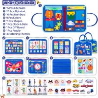 Juguete Educativo Sensorial Montessori Para Niños Pequeños Tablero Ocupado Fomenta Los Desarrollo De Las Habilidades Motoras Finas Juguete De Viaje Regalo Educativo - details 5