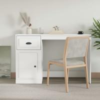 vidaXL Escritorio con cajón madera 115x50x75 cm en color Gris hormigón/Gris sonoma/Negro y más | estructura resistente ideal para salón dormitorio o estudio - details 4