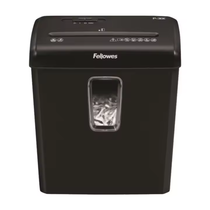 Destructora Fellowes P-30C/ Corte en Partículas de 4 x 34mm/ Negra - 1
