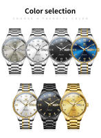 Reloj Mecánico OLEVS 9955 Original Acero Inoxidable Resistente Al Agua Luminoso Calendario De Negocios Lujo Reloj De Muñeca Automático - details 7