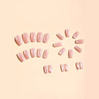 24pcs/set Uñas Postizas Cortas Cuadradas Con Diseño De Ojos De Gato Y Brillo En Colores Rosa Verde Morado Amarillo Y Nude Para Artículos De Belleza Y Uñas - details 15