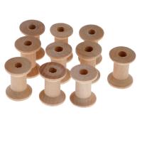 10 Piezas De Hilo Vacío En Madera Natural Bobines Para Costura Y Artesanía Tamaño 28x21mm Herramientas De Costura Accesorios Para Ropa DIY - details 2
