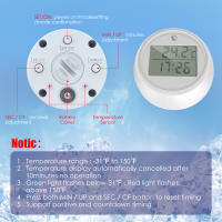 Termómetro De Baño Con Timer Impermeable Pequeño Y Flotante Para Agua Caliente Y Fría Pantalla Clara Con Luz Destellante - details 4