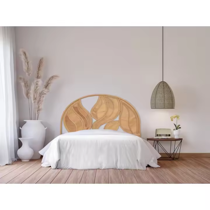 Vente-unique - Cabecero 160 cm - Ratán - Natural - FLERIO - 1