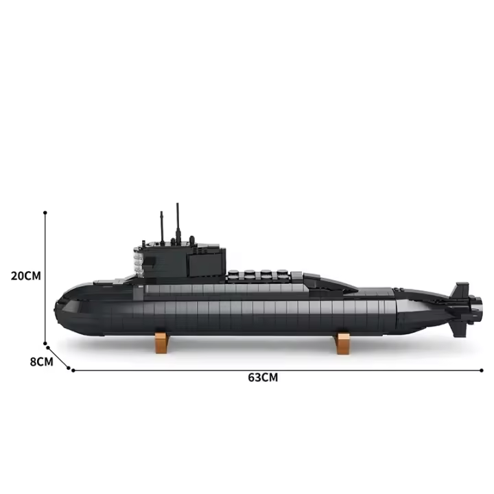 Bloques De Construcción Militar Submarino Nuclear Estratégico Grandes 1498PCS Modelo De Buque De Guerra Para Niños Juguetes DIY Regalos De Fiestas - 1