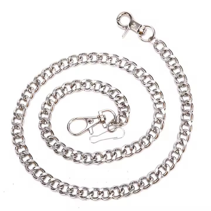 Llavero Largo De 60cm Cadena De Llaves Hipster Para Jeans Portafolio Y Cinturón Con Clip De Anillo Ideal Para Hombres Y Mujeres - 1