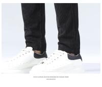 Pantalones Casuales Para Hombre De Cordón Otoño E Invierno Versátiles Y Moda Pantalones Largos Tejidos De Poliéster Y Algodón Estilo Recto Cierre De Cremallera - details 22