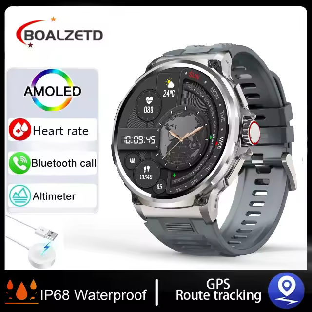 Reloj Inteligente para Hombres  Ultra HD 1.85 Pulgadas con GPS Track Bluetooth Llamada 710 Mah Batería Grande Deportes Fitness Reloj Inteligente Impermeable - 1