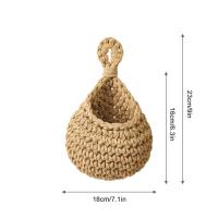 Cesta De Frutas Y Verduras De Jute Natural Colgante Para Pared Cesta De Plantas En Forma De Lágrima Almacenamiento Ecológico Para Cocina Y Mesa - details 6