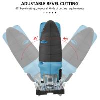 Sábanas Eléctricas Portátiles Sin Cuerda Multi-Función Para Carpintería Herramienta De Trabajo Con Corte Ajustable Para Madera 18V Sin Batería - details 6