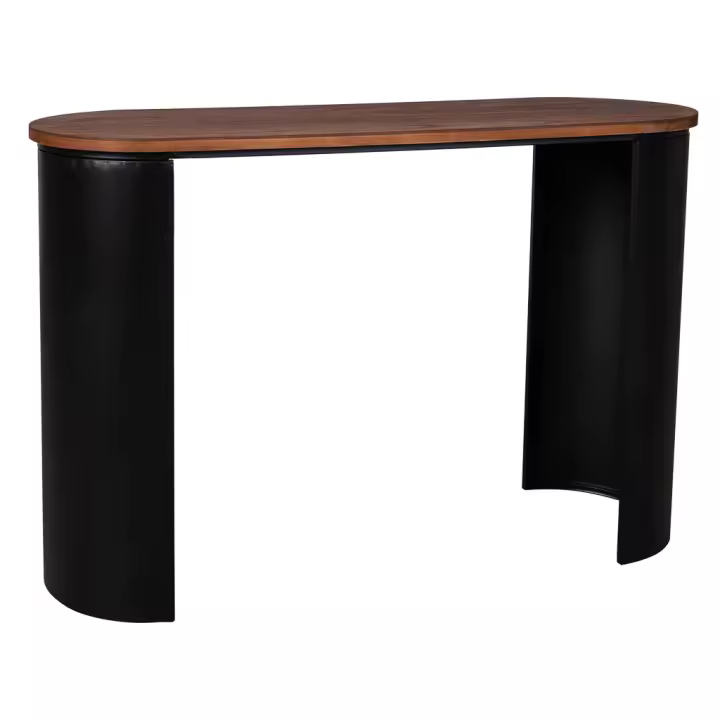 Recibidor de madera negro 120x40x79.5h cm - 1