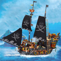 Bloques De Construcción Pirate Ship Modelo De Barco Sailing Bricks Serie De Tráfico Creativo Decoración De Escritorio Juguete Para Niños Y Adultos Regalos - details 0