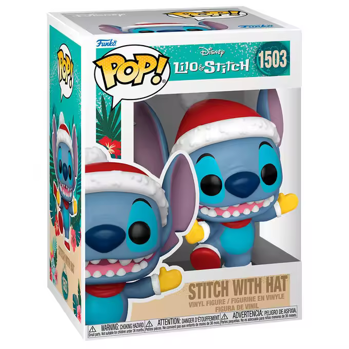 Figura Pop Disney Stitch With Santa Hat-Figura de Vinilo Coleccionable - Idea de Regalo- Mercancia Oficial - Juguetes para Niños y Adultos - Movies Fans - Muñeco para Coleccionistas y Exposición - 1