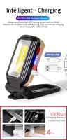 Lámpara De Trabajo LED COB Magnética Ajustable Impermeable Con Gancho Para Emergencias Y Camping Luz De Búsqueda Plegable Fuerte - details 8