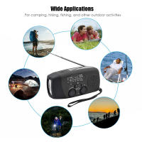 Radio De Mano Con LED Y Alerta Meteorológica AM/FM NOAA Portátil Generador Solar Con Dynamo Y 2000mAh Para Emergencias - details 3