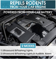 Repelente De Ratones Ultrasonido 5V/12V Para Coche Alta Potencia Con Alarma Luz Roja Y Blanca Recargable Repelente De Roedores - details 2