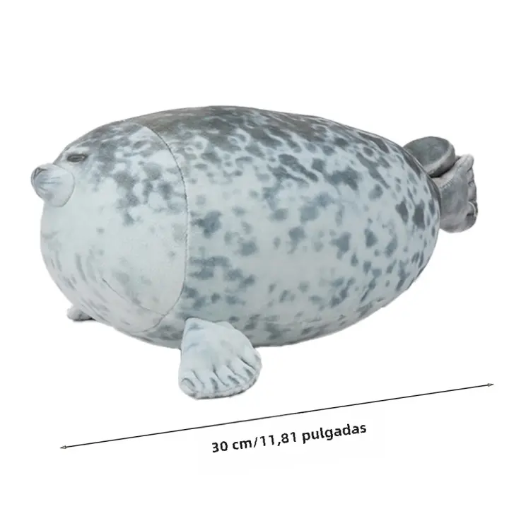 Cojín De Peluche De 30cm En Forma De Seal Simulación Animal Suave Para Decoración De Habitación De Niños Juguete De Peluche Para Regalo De Cumpleaños - 1