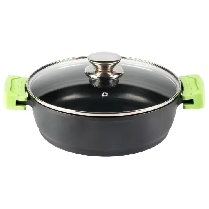 VIER Cacerola 32cm Aluminio Fundido Antiadherente Full Induction Asas Silicona - 1