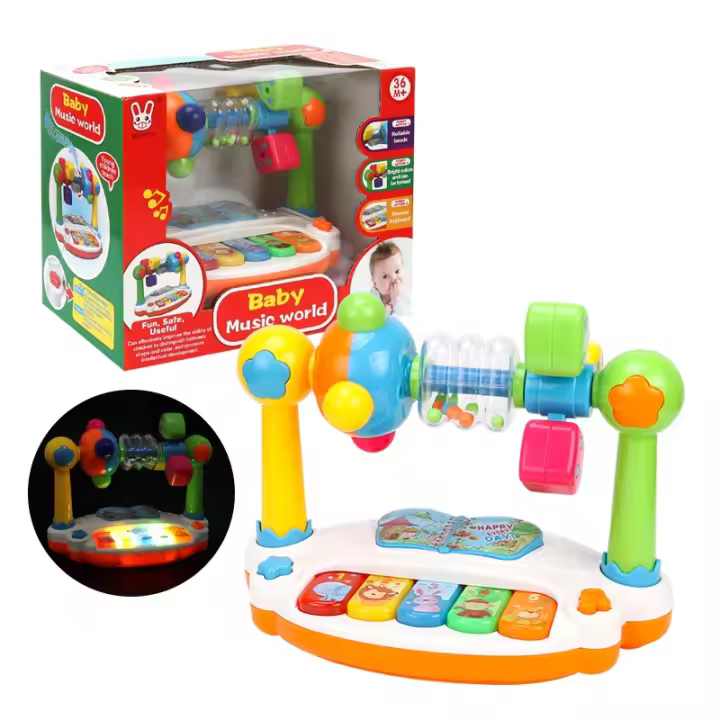 Juguete Educativo Para Bebés Puzzle Iluminación Música Multifuncional Juguete De Llamada Musical Para Niños Y Niñas Aprendizaje Temprano - 1