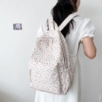 Mochila Floral De Moda Para Estudiantes Y Niñas Con Correas Ajustables Y Gran Capacidad Bolsa De Viaje De Nylon Para Mujeres - details 6
