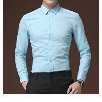 Camisa Clásica Para Hombre De Manga Larga En Blanco Negro Azul Rojo Estilo Vintage Casual Negocios Primavera Otoño - details 5