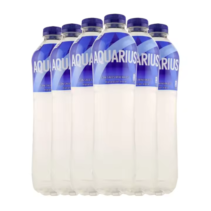 Bebida isotónica Aquarius limón 1.5 litros x 6 botellas. Total de 9 litros - 1